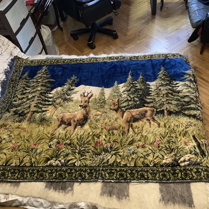 Килим ссср плюшевий на стіну Олені ковер