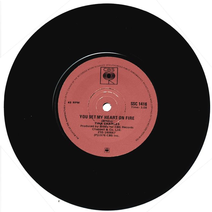 Tina Charles – You Set My Heart On Fire- 45 Rpm 7" -