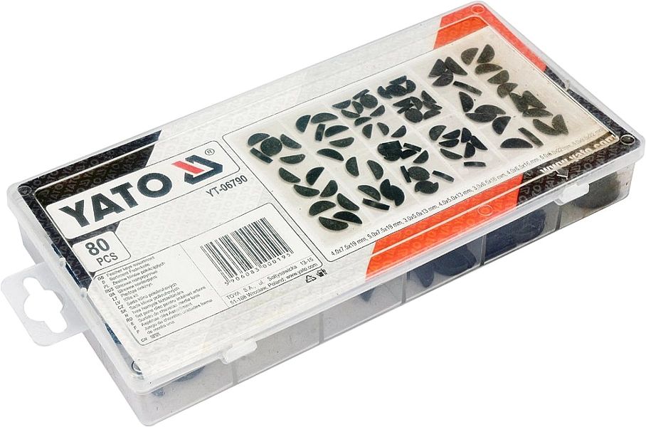 Kliny Półokrągłe Czółenkowe Mix 80Cz.yt-06790 Yato