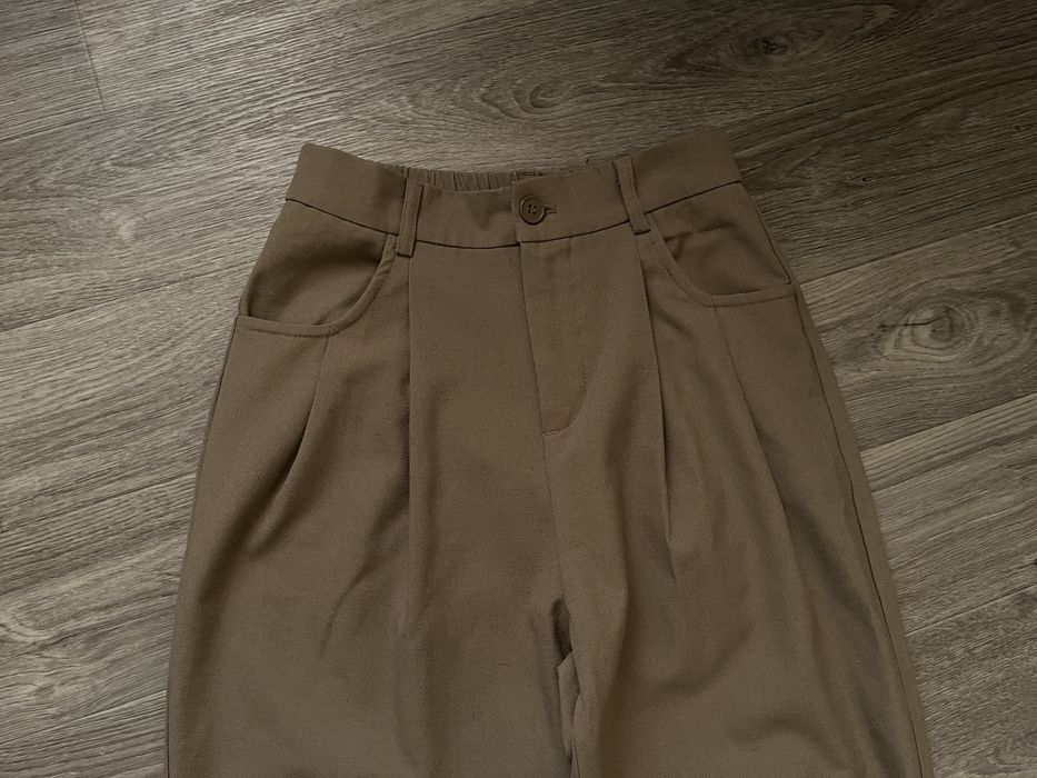 Лляні коричневі штани