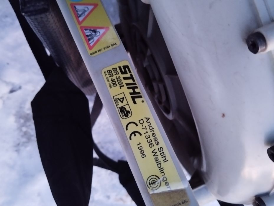 2 dmuchawy plecakowe spalinowe Stihl BR 400 i Husqvarna 356 BT