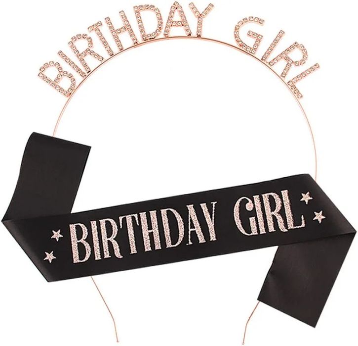 Festa de aniversário - faixa e coroa para aniversariante -ENVIO GRÁTIS