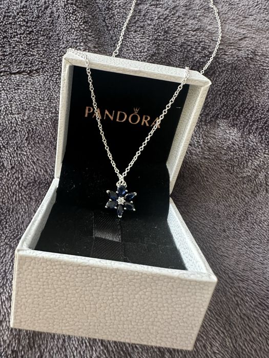 Colar Pandora flor azul