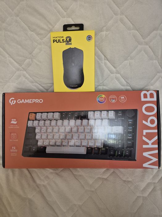 Клавиатура игровая GAMEPRO MK160B +подарок( мышка HATOR PULSAR2)