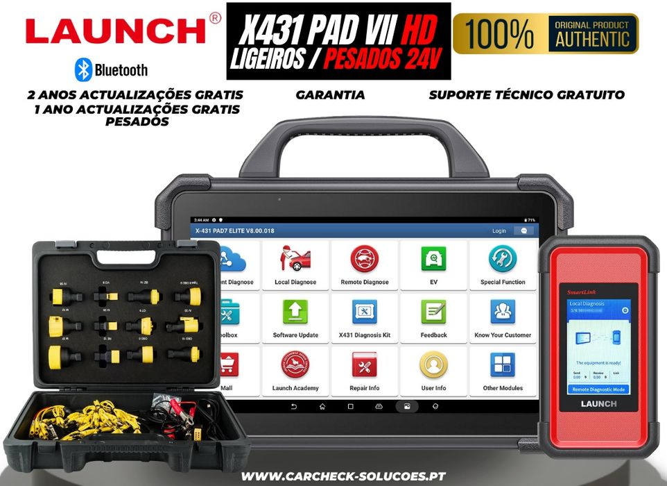 Launch X431 PAD VII HD Ligeiros + Pesados