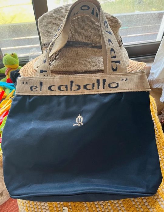 Saco El Caballo azul escuro pequeno