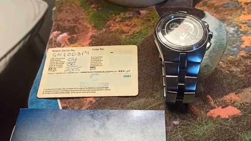 Raro Seiko Arctura kinetic Cronograph Snl003p1 Cronógrafo Cinético