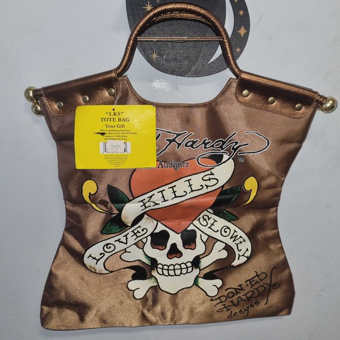 Torebka Ed Hardy Love Kills Slowly tote 45x50 nowa z metką Y2K