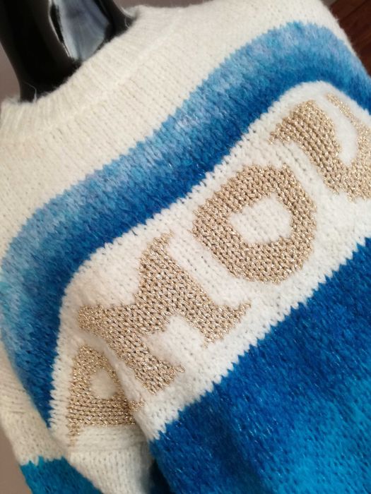 %AZARA by Rose Blu_ITALY_sweter_lazur pasy_AMOUR_uniwersalny - 38/42