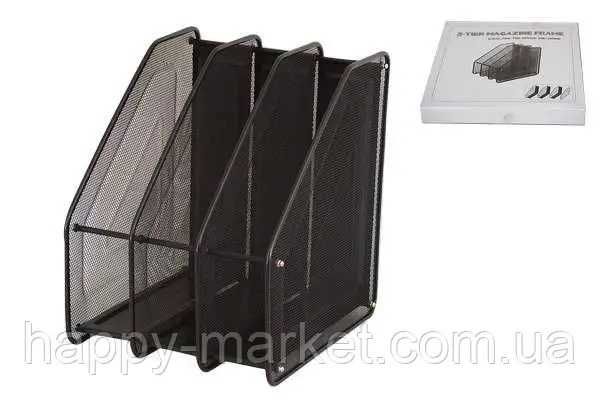 Лоток для бумаги 307-C (3 секции ) черный и серый