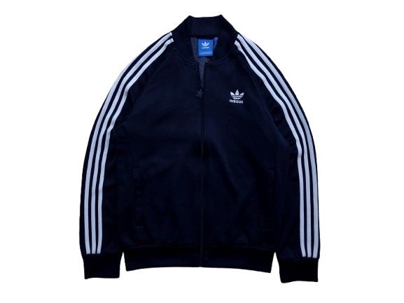 ADIDAS Bluza Męska Bomber 3 Paski Granatowa r. M