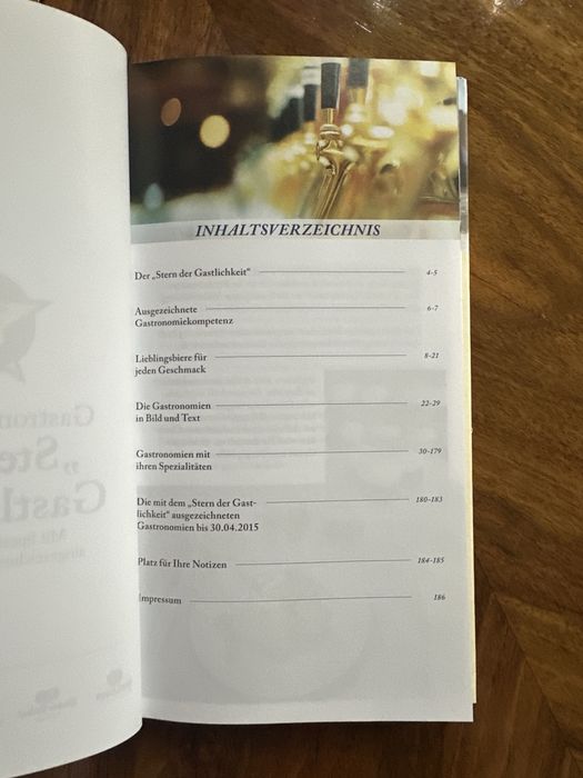 Gastronomieführer „Stern der Gastlichkeit“ Mit Spezialitäten unserer
