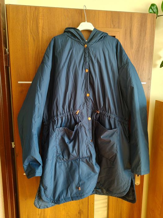 Kurtka parka granatowa ze ściągaczami z kapturem Beloved 46 3XL