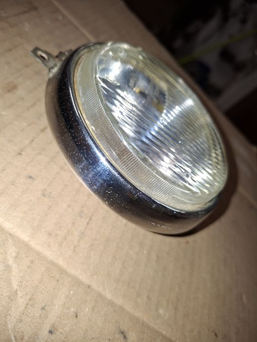 Oryginal klosz szklo lampa przod jawa ramka chrom el.optyczny