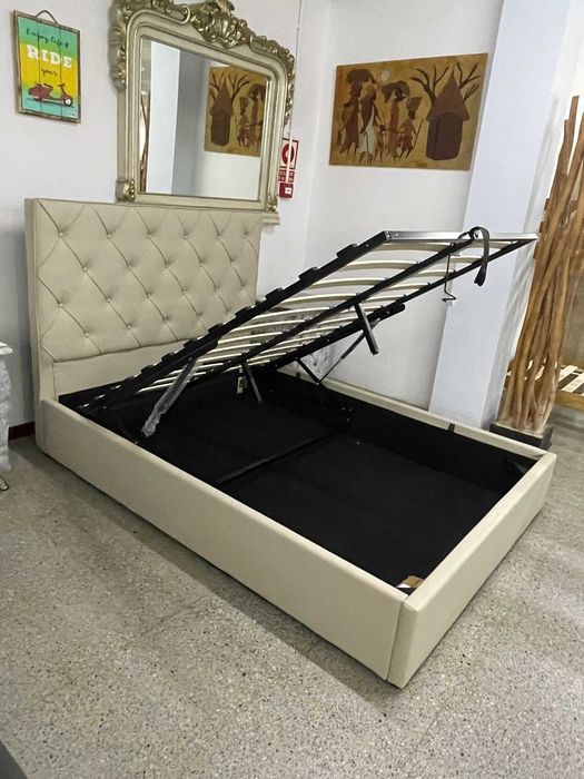 Cama + arrumação + cabeceira 150x200cm Novo Paga na a to entrega Envio rapido