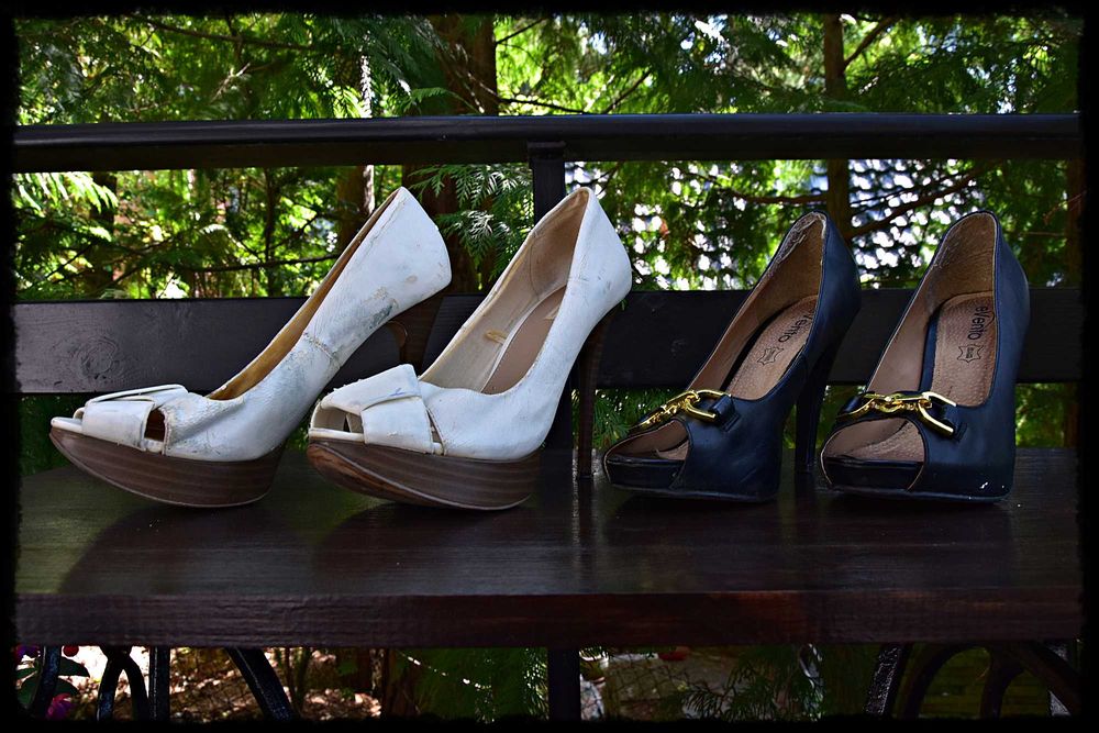 2 pary używanych szpilek, BERSHKA: 39, obcas: 12,5 cm, EVENTO: 39, obcas 11,5 cm