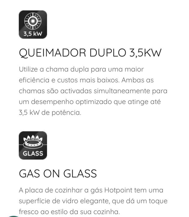 Placa gás Hotpoint