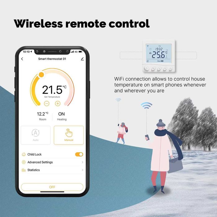 MOES inteligentny termostat sterowany WiFi