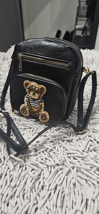 modna czarno-zlota torebka-listonoszka  NOWA