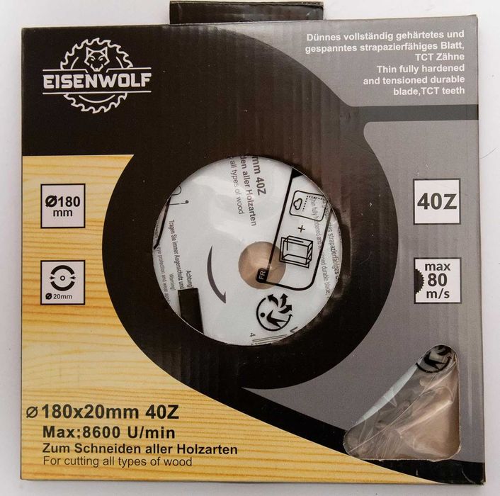 Piła tarczowa 180 x 20 mm