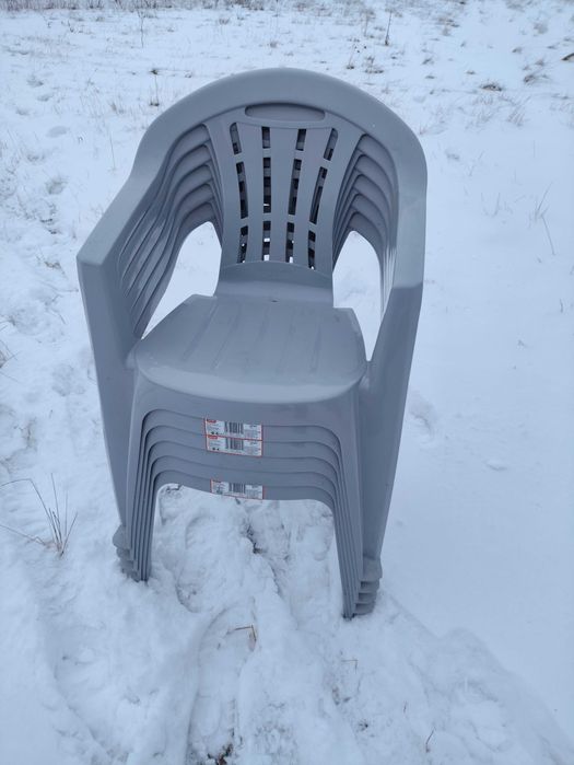 Krzesła ogrodowe plastikowe 6szt