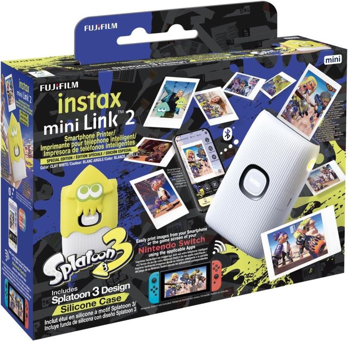 NOWY Fujifilm Instax Mini Link 2 - edycja Splatoon 3 +silikonowe etui