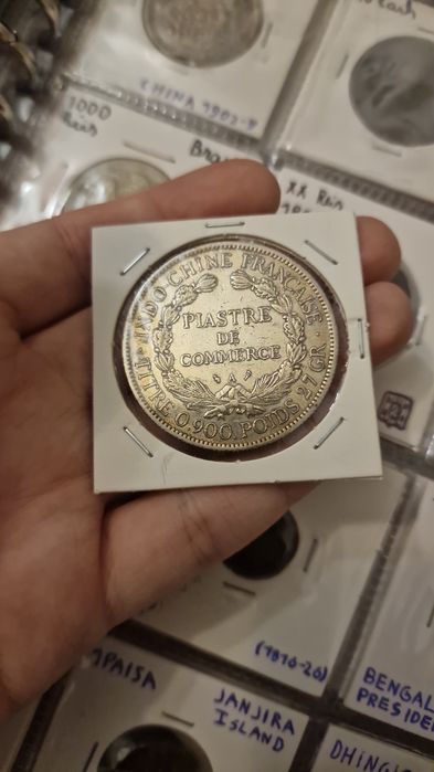 1 Piastre Indochina em prata 1907