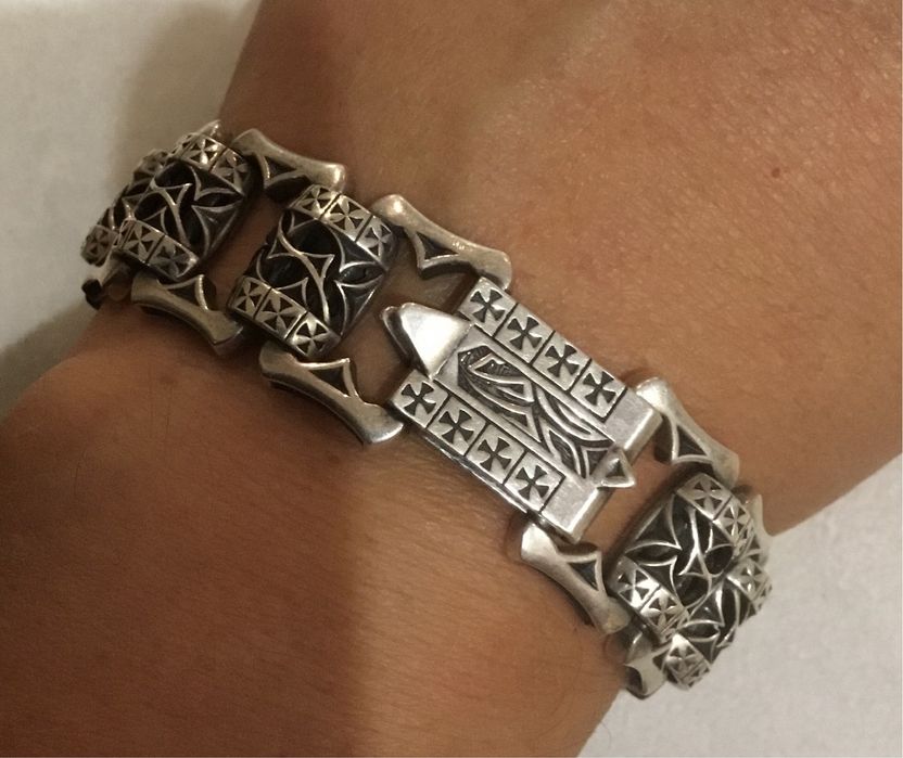 Браслет серебряный мужской