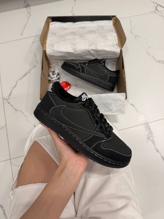 ФАВОРИТ! Air Jordan Retro 1 Low x Travis Scott OG Black Phantom 36-45