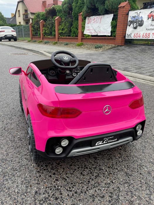 Samochód na akumulator Mercedes GLC 2×45 Watt Miękkie koła Pilot Skóra