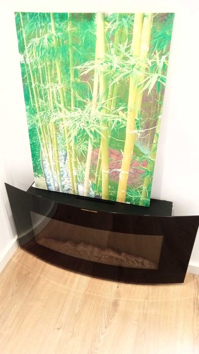 Lareira contemporânea suspensa - (eléctrica).