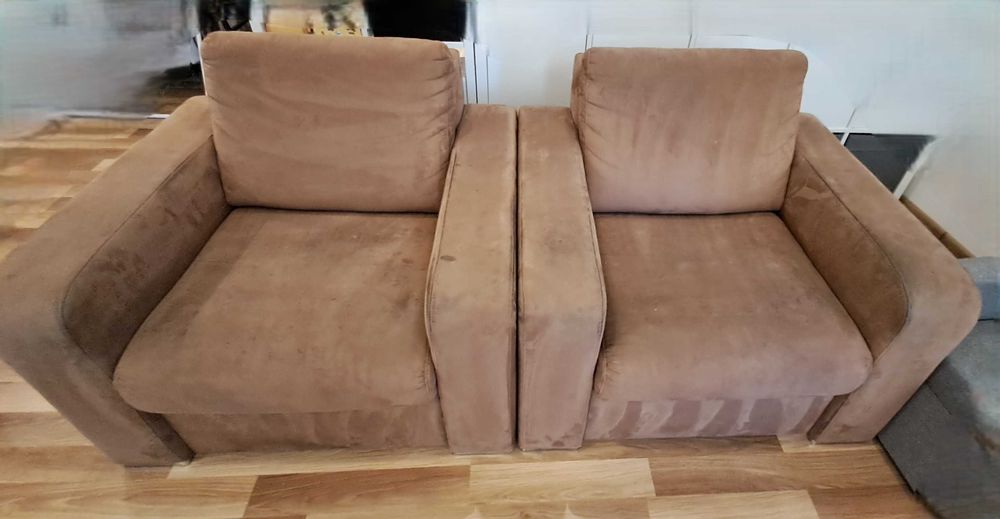 fotel, siedzisko, zamszowy welurowy, brąz, nierozkładany