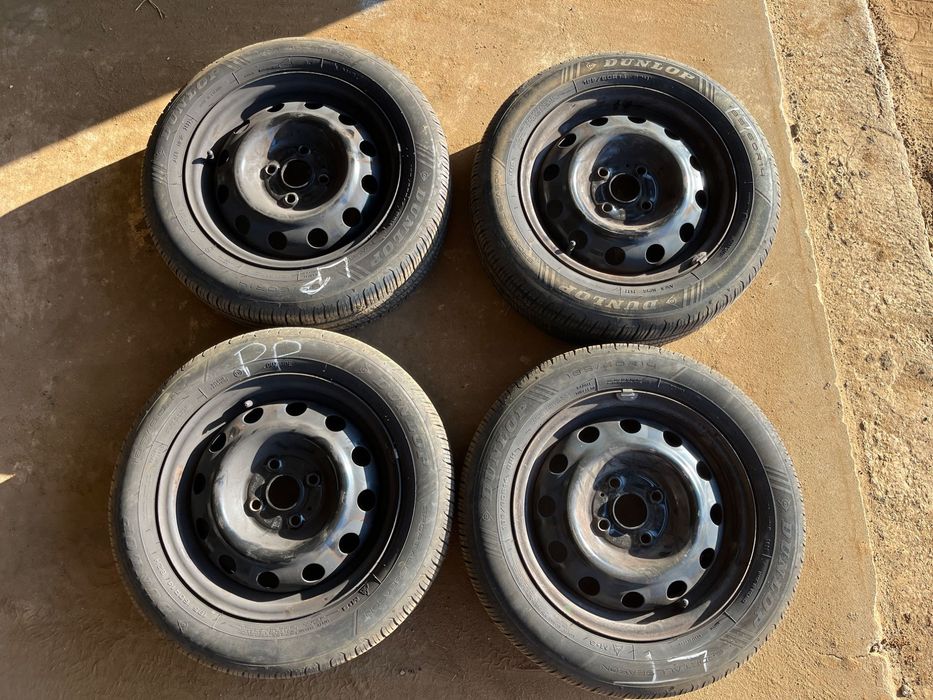 Felgi stalowe Hyundai i20 14” 4x100 ET46 OEM + opony Dunlop – komplet 4 szt.