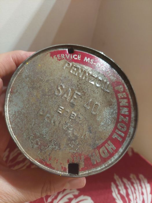 Lata antiga óleo motor Penzoil automobilia