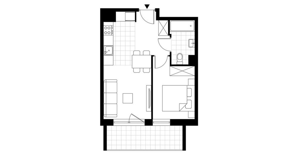 2-pokojowe mieszkanie 34 m² + loggia - Widok 5
