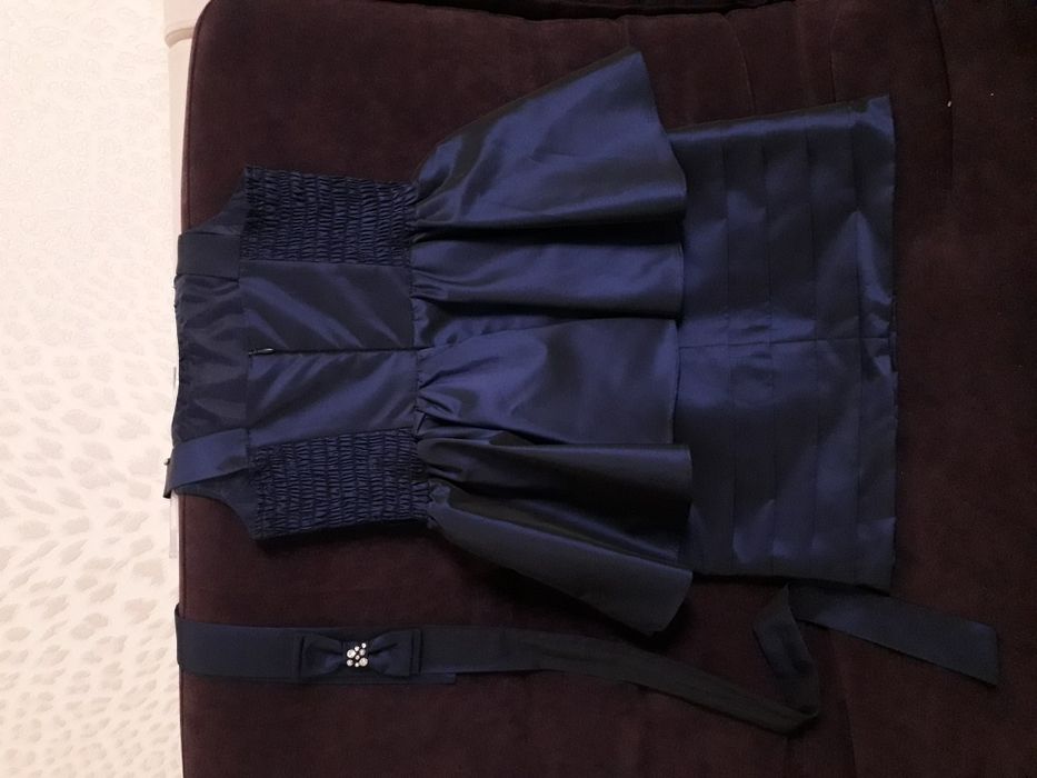 Платье детское 11-12 лет; синее ; рост 152