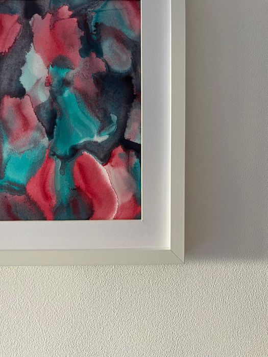 Pintura abstrata em acrílico
