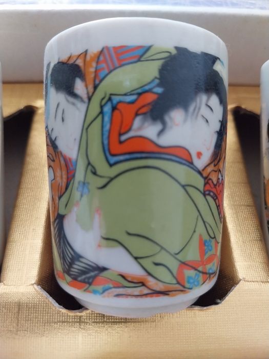 Conjunto 5 copos com imagens eróticas (kamasutra)