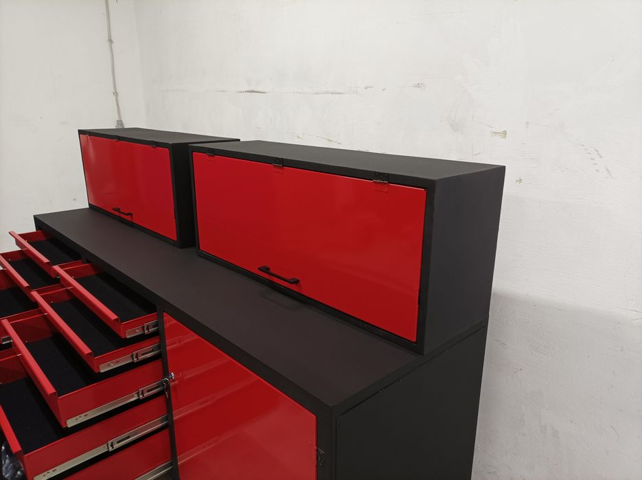 Stół warsztatowy 200x60 +  szafki wiszące solidne meble metalowe
