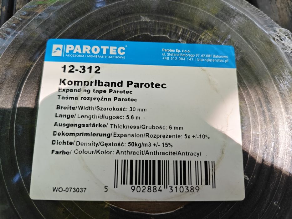 Samoprzylepna taśma rozprężna Parotec