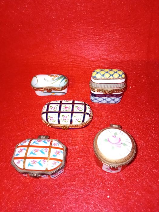 5 caixinhas porcelana