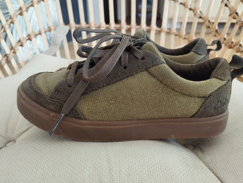 Buty trampki, khaki, sznurowane, wiosenne r. 29 Clarks