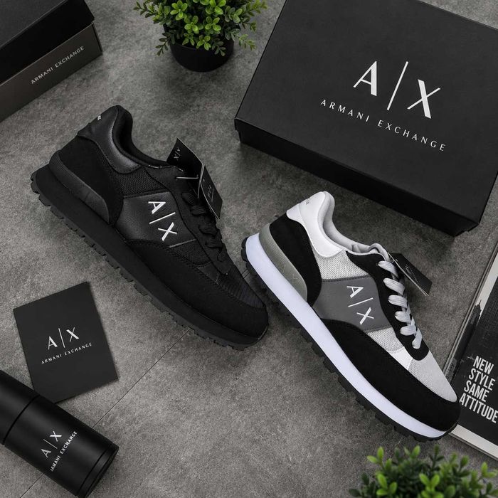 Armani Exchange кросівки — чорні / чорно-сірі | Armani Exchange кроссовки - черные  / черно-серые 42–45