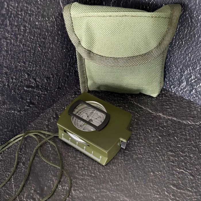 Компас артилерійський військовий тактичний металевий з чохлом К4580