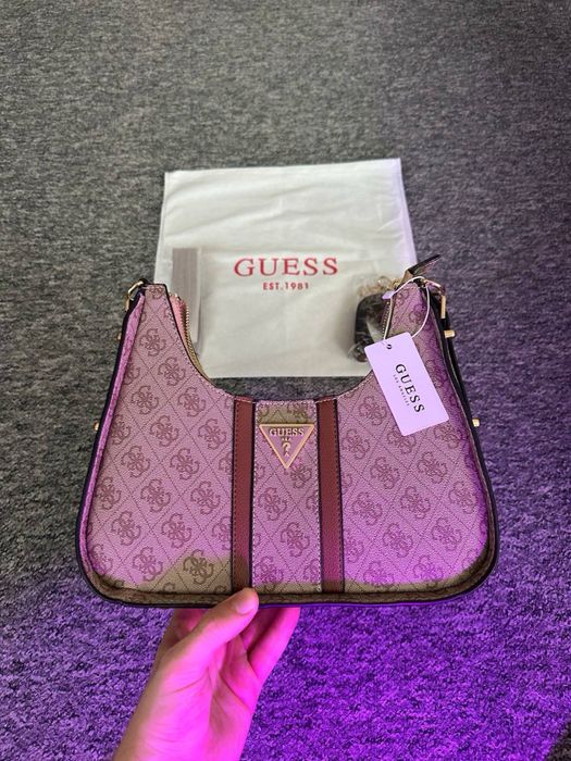 Guess Torebka Beżowa z Logo Elegancka