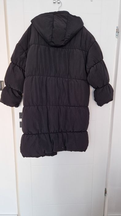 Gruba zimowa kurtka puchowa długa oversize