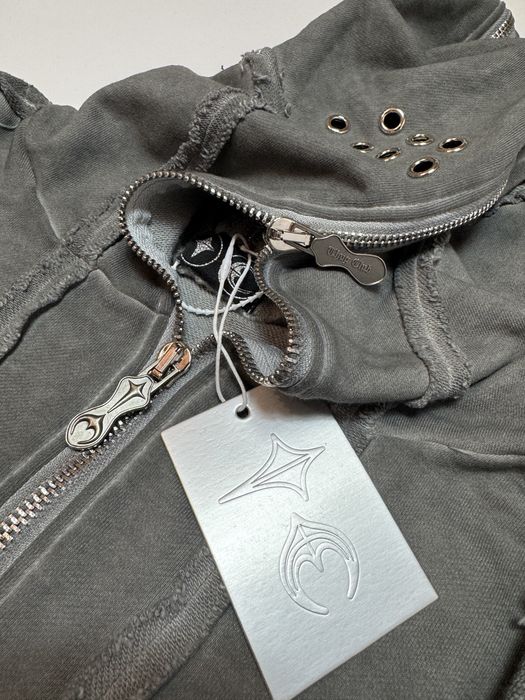 Thug Club Gladiator full zip up hoodie gray зіп худи cropped fit