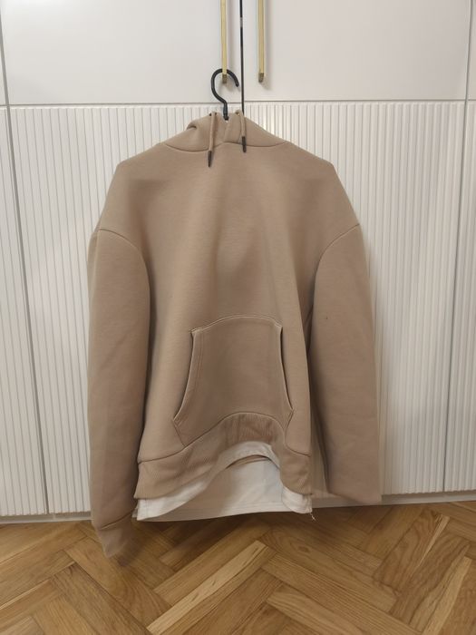 Beżowa basic bluza męska z kapturem M House