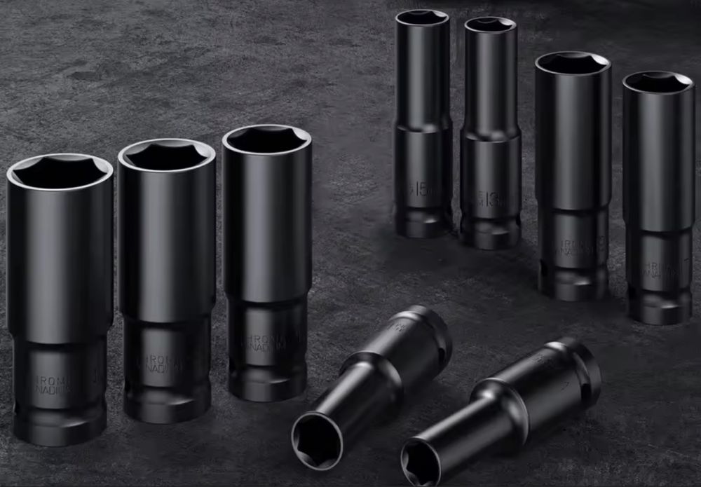 Головка ударна довга 17мм хром ванадіум CR-V