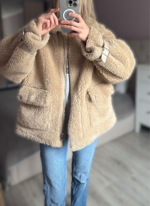 Дублянка teddy oversize бежева